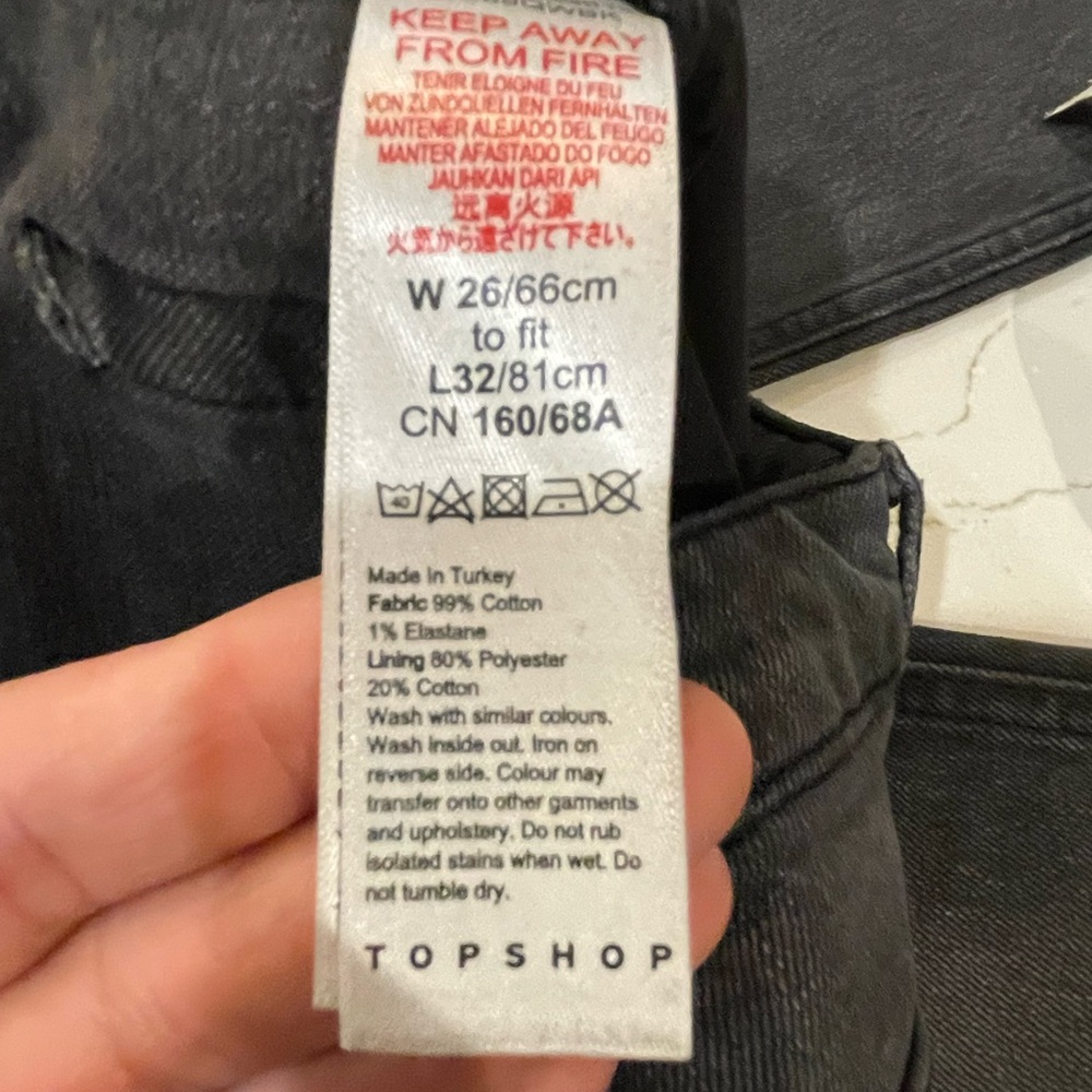 EUC size 26” Topshop black denim - Picture 5 of 5